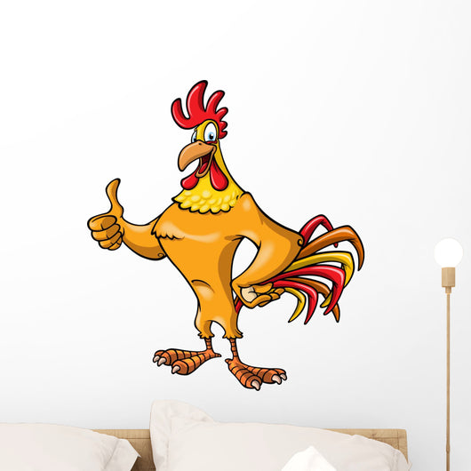 Rooster with Thumbs Up Wall Decal
