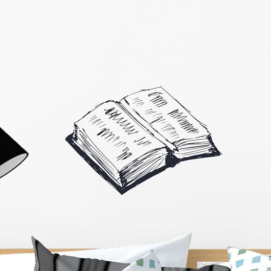 Open Book Wall Decal