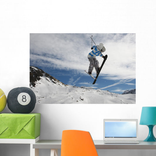 Jumping SKier Wall Mural