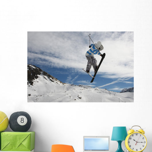 Jumping SKier Wall Mural