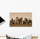 Manhattan skyline sepia toned Wall Mural