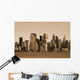 Manhattan skyline sepia toned Wall Mural