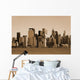 Manhattan skyline sepia toned Wall Mural