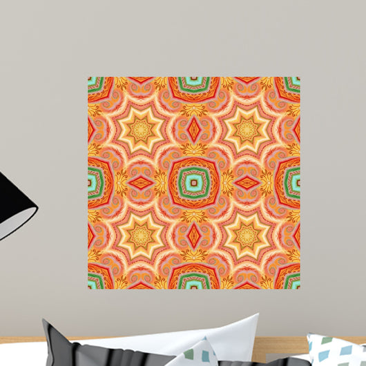 Seamless Pattern Pastel Paintings Wall Decal