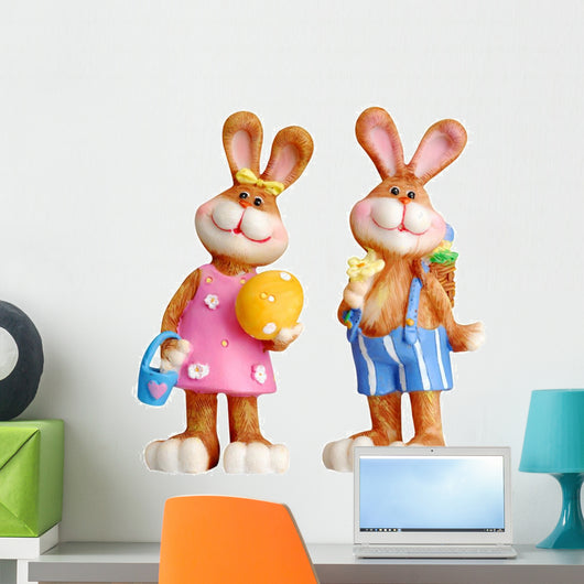 Easter bunnies Wall Decal