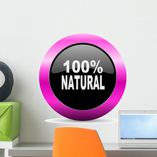 Natural Pink Glossy Icon Wall Decal