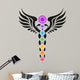 Zen Caduceus Chakras Wall Decal