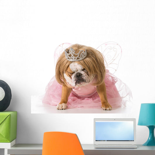 Naughty Princess Bulldog Wall Decal