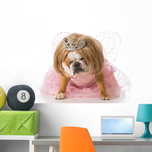 Naughty Princess Bulldog Wall Decal