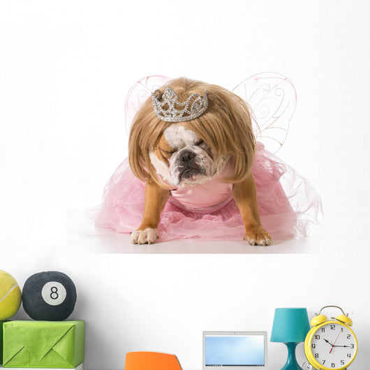 Naughty Princess Bulldog Wall Decal