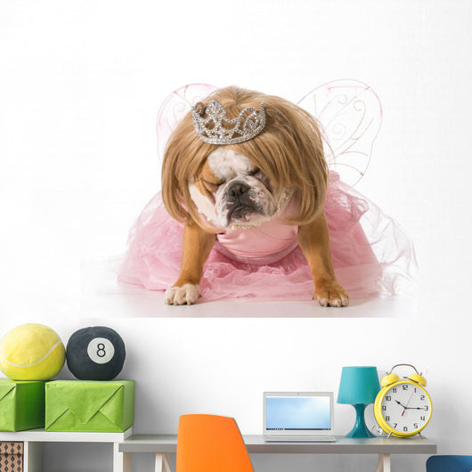 Naughty Princess Bulldog Wall Decal
