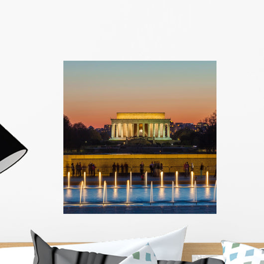 Abraham Lincoln Memorial Night Wall Decal