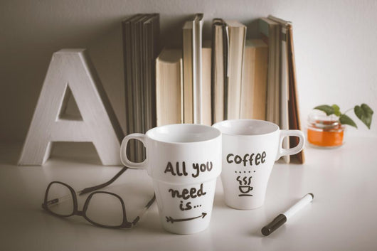 Two White Coffee Mug