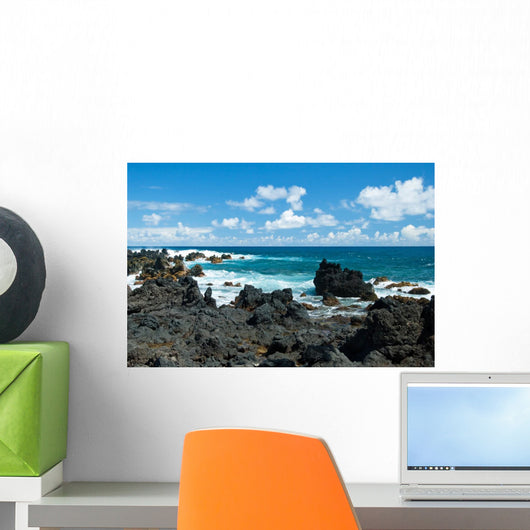 Volcano Rocks Beach Hana Wall Mural
