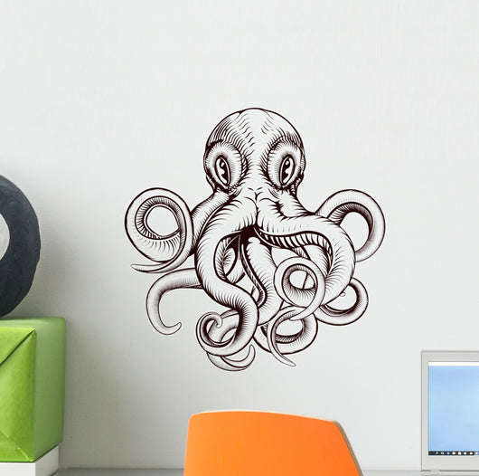Octopus Illustration Wall Decal