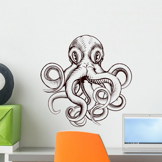 Octopus illustration Wall Decal