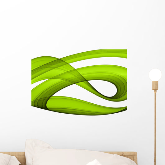 green abstract formation Wall Mural