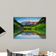 Sunrise at Maroon bells lake Wall Mural