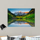 Sunrise at Maroon bells lake Wall Mural