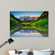 Sunrise at Maroon bells lake Wall Mural