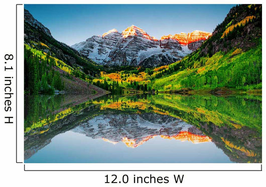 Sunrise at Maroon bells lake Wall Mural