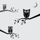 Vector image of an owls perched on branches Wall Decal