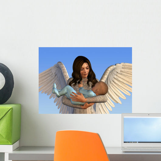 Angel Holding Baby Wall Mural