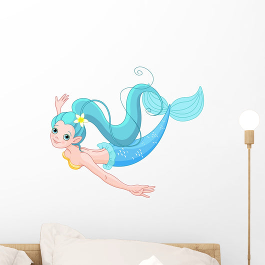 Cute Mermaid Swimming