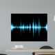 Graphic of a Digital Sound on Black Bottom Wall Mural
