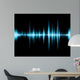 Graphic of a Digital Sound on Black Bottom Wall Mural