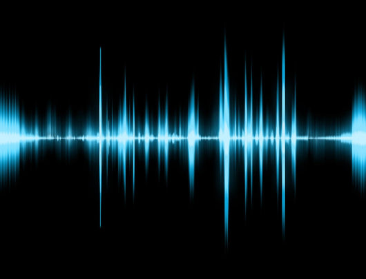 Graphic of a Digital Sound on Black Bottom Wall Mural