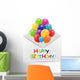 Happy Birthday Card Vector Illustration Wall Decal
