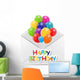 Happy Birthday Card Vector Illustration Wall Decal
