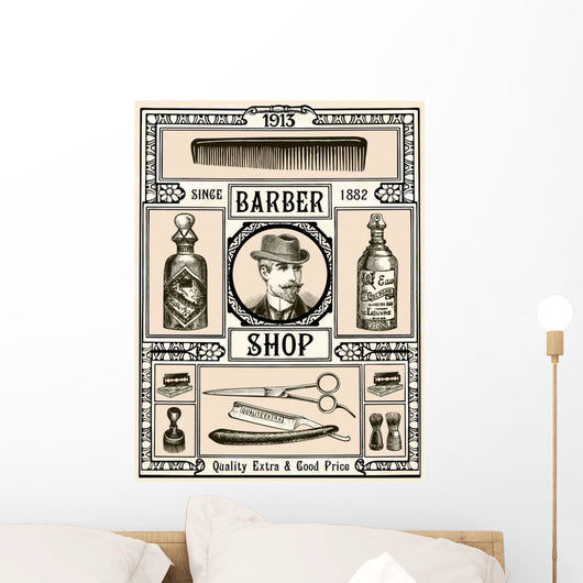 Barber Shop Wall Decal
