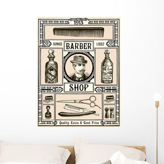 Barber Shop Wall Decal