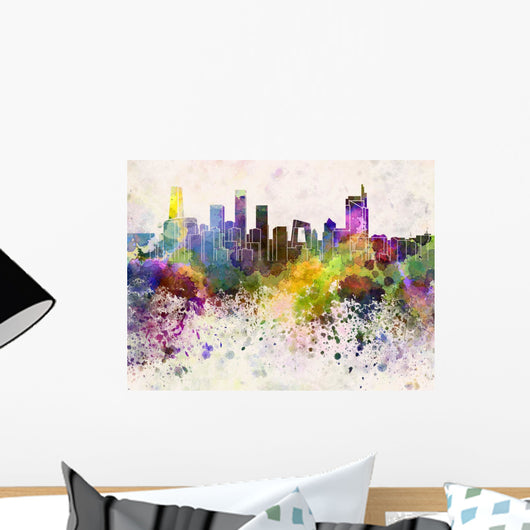 Beijing Skyline Watercolor