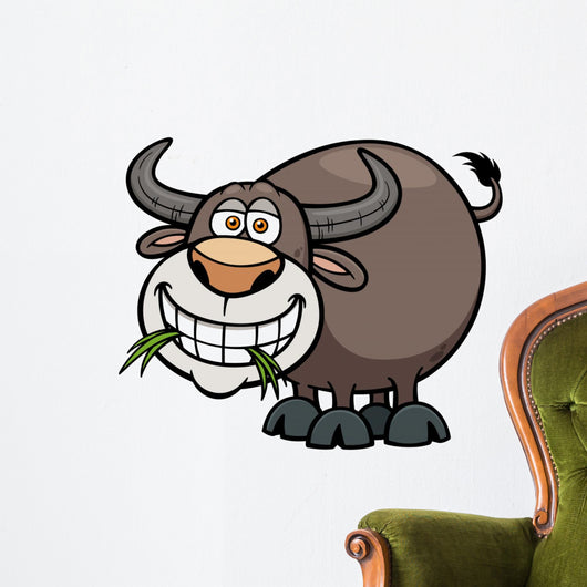 Vector illustration of Cartoon Buffalo Wall Decal