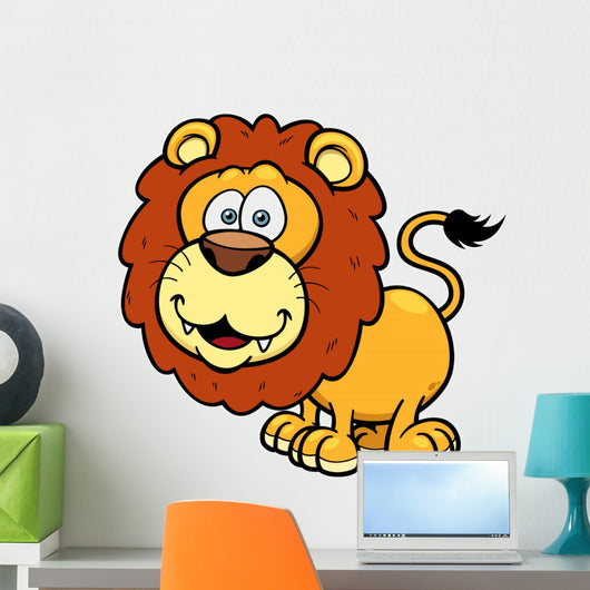 Vector illustration of Lion cartoon Wall Decal