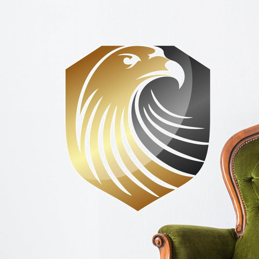 hawk logo eagle symbol gold financial icon Wall Decal