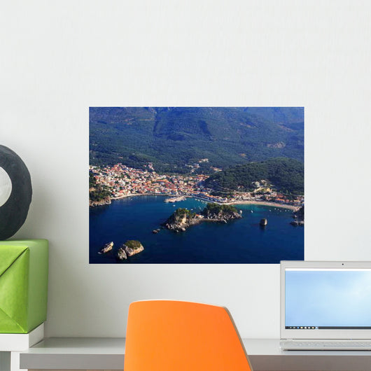 Aerial Parga Greece Distant Wall Decal
