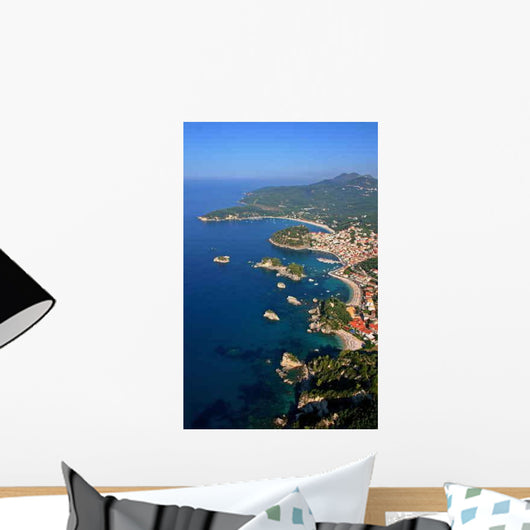 Aerial Parga Greece Vertical Wall Decal