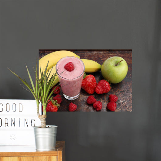 Raspberry Smoothie with Strawberries