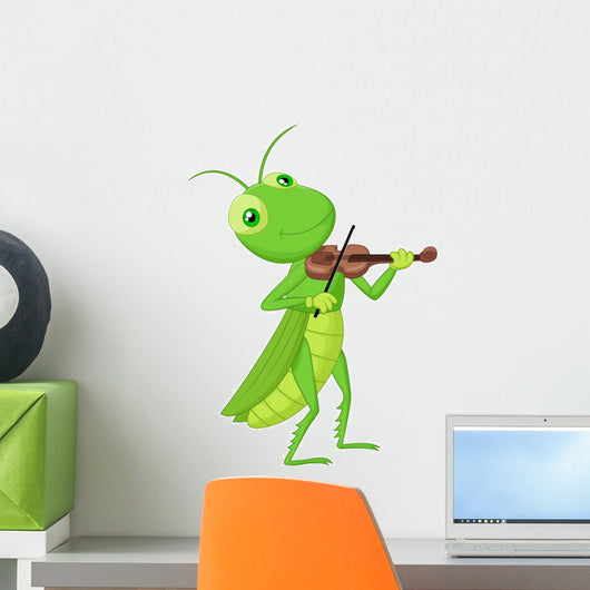 Grasshopper with a Violin Wall Decal