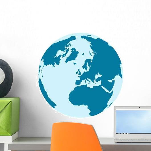 Blue Globe Wall Decal