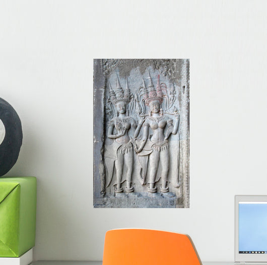 Bas Relief Angkor Wat Wall Mural