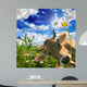 Happy birthday: Cow gives a flower :) Wall Mural