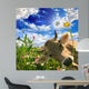 Happy birthday: Cow gives a flower :) Wall Mural