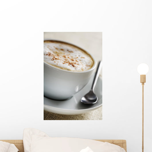 cappuccino closeup Wall Mural