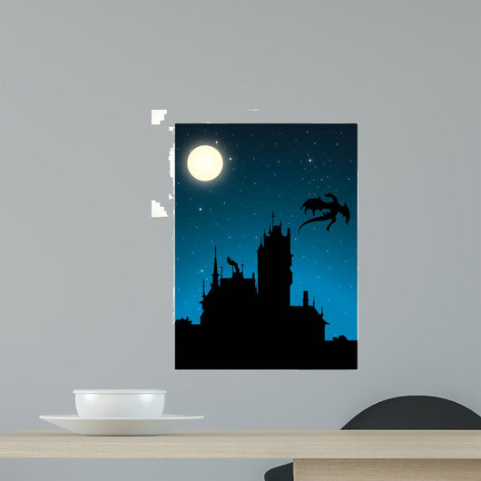 Castle with Dragon Moonshine