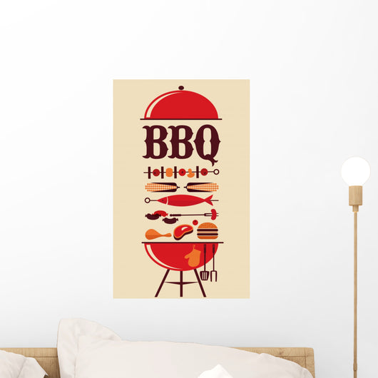 HAPPY independence day of America, card or invitation Wall Mural